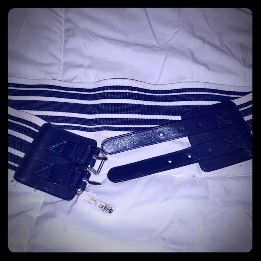 ⭐ NY&C BELT * SIZE M/L * BLUE AND WHITE * NWT ⭐